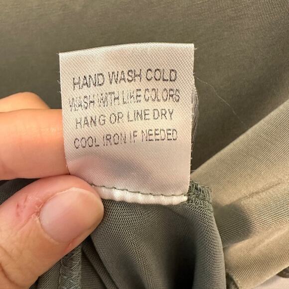 IN LOOM | Muted Sage Green Babydoll Top Ruffle Sleeve Tiered Blouse | Size Small - Picture 7 of 7